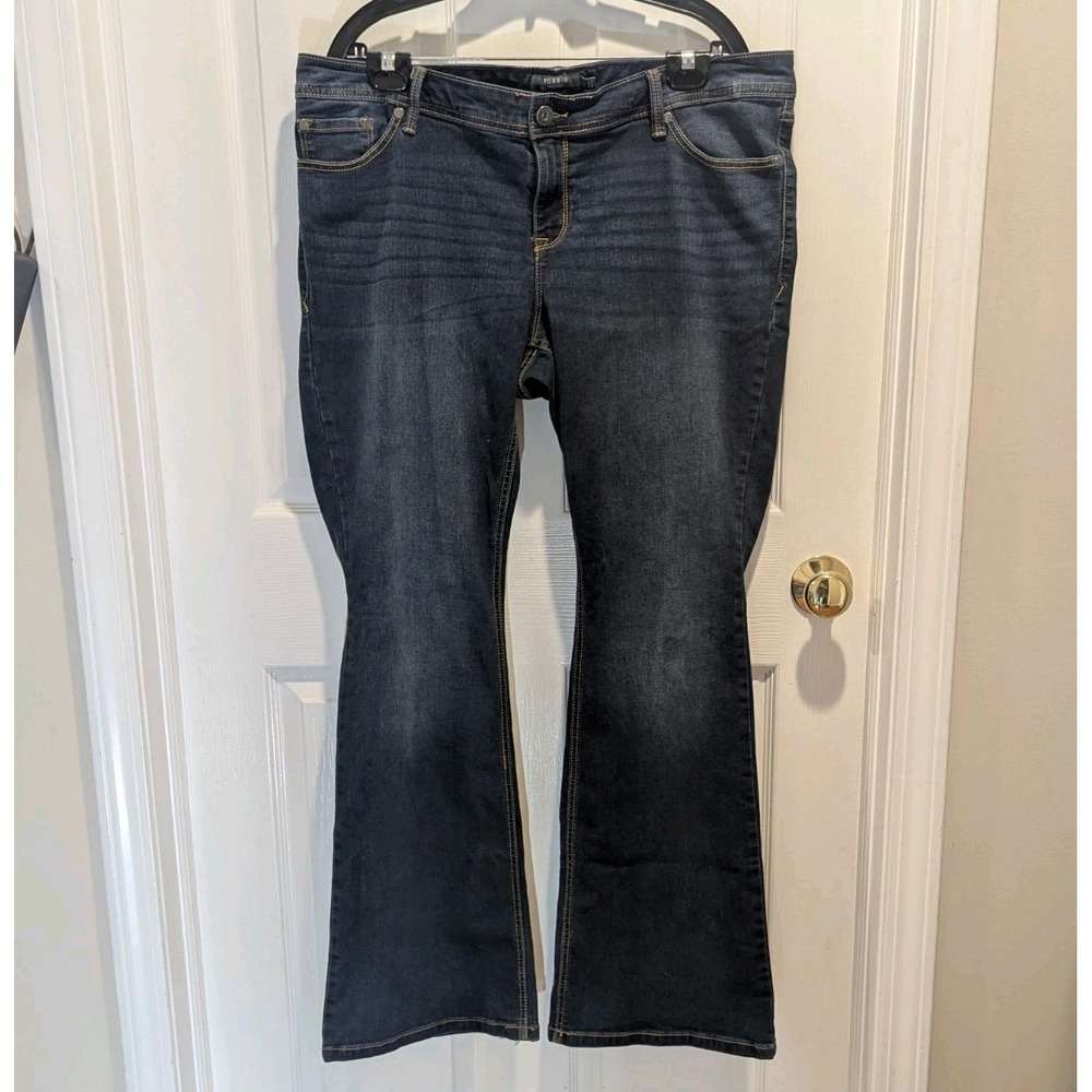 Y2K Torrid Luxe Slim Boot Jeans 18T Dark Wash Stretch Plus Size Tall